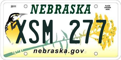 NE license plate XSM277