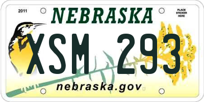 NE license plate XSM293