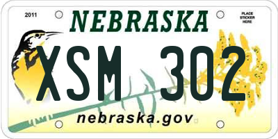 NE license plate XSM302