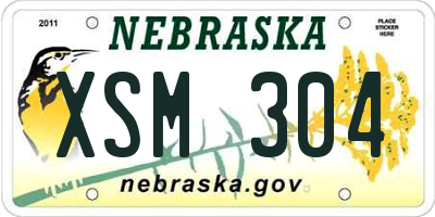 NE license plate XSM304