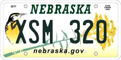 NE license plate XSM320