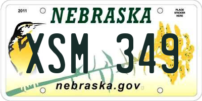 NE license plate XSM349