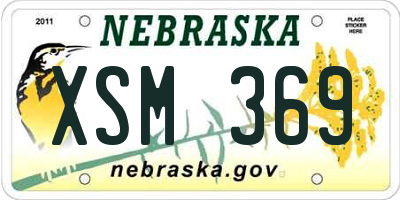 NE license plate XSM369
