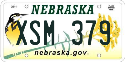 NE license plate XSM379