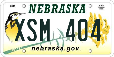NE license plate XSM404