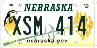 NE license plate XSM414