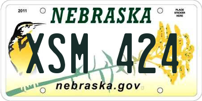 NE license plate XSM424