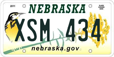 NE license plate XSM434