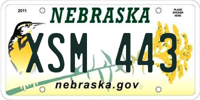 NE license plate XSM443