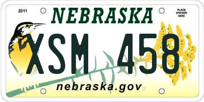 NE license plate XSM458