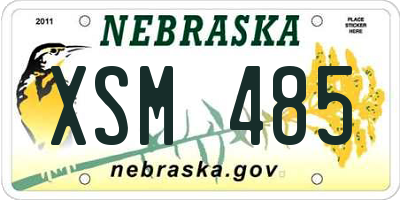 NE license plate XSM485