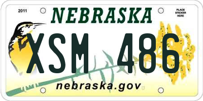 NE license plate XSM486