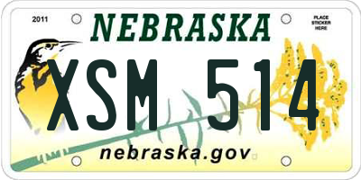 NE license plate XSM514