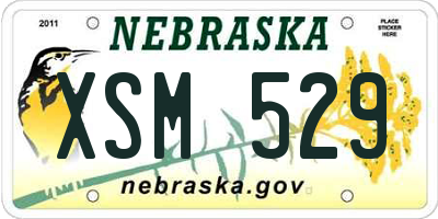 NE license plate XSM529