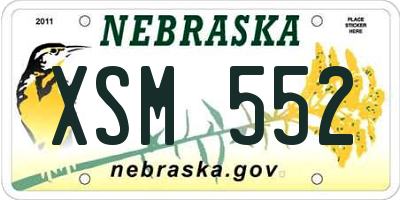 NE license plate XSM552