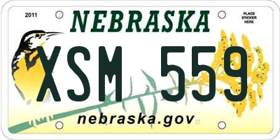 NE license plate XSM559