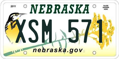 NE license plate XSM571