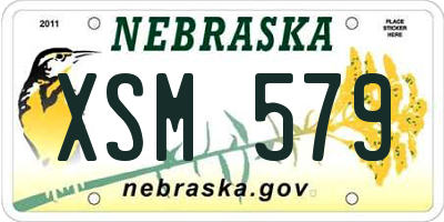 NE license plate XSM579
