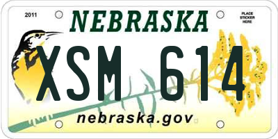 NE license plate XSM614