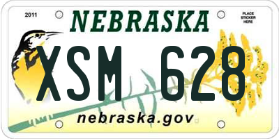 NE license plate XSM628