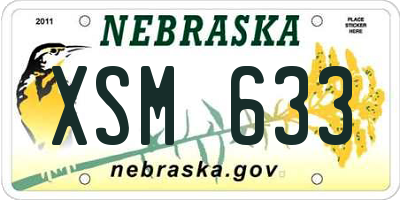 NE license plate XSM633