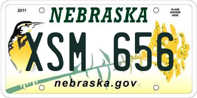 NE license plate XSM656