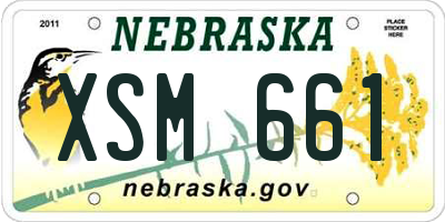NE license plate XSM661
