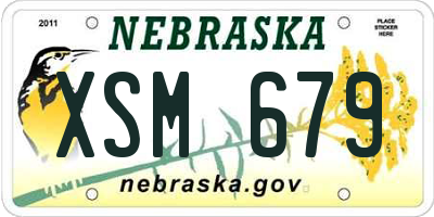 NE license plate XSM679