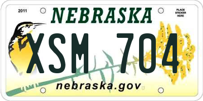 NE license plate XSM704
