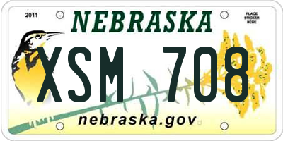 NE license plate XSM708