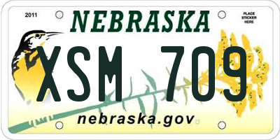 NE license plate XSM709