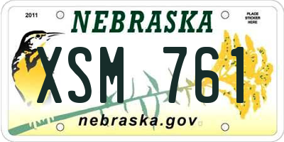 NE license plate XSM761