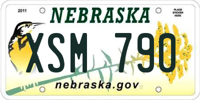 NE license plate XSM790