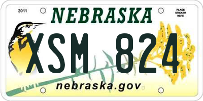 NE license plate XSM824