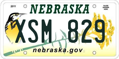 NE license plate XSM829