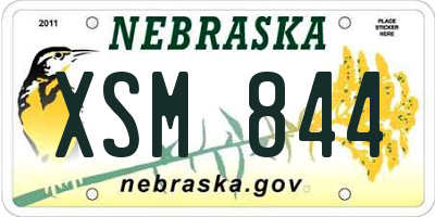 NE license plate XSM844