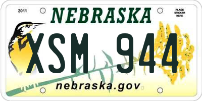 NE license plate XSM944