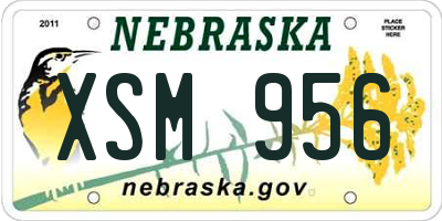 NE license plate XSM956