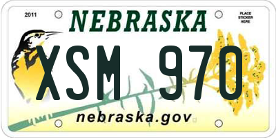 NE license plate XSM970