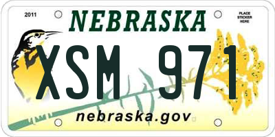 NE license plate XSM971