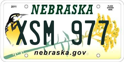 NE license plate XSM977