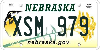NE license plate XSM979