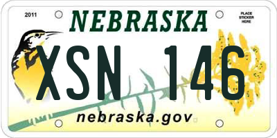NE license plate XSN146