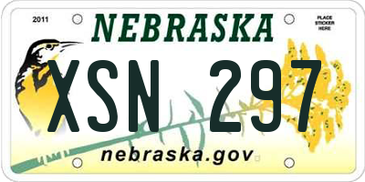 NE license plate XSN297