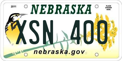 NE license plate XSN400