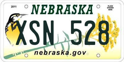 NE license plate XSN528