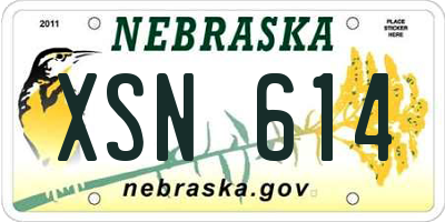 NE license plate XSN614