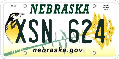 NE license plate XSN624