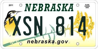 NE license plate XSN814