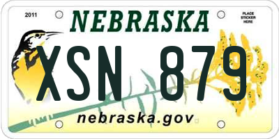 NE license plate XSN879